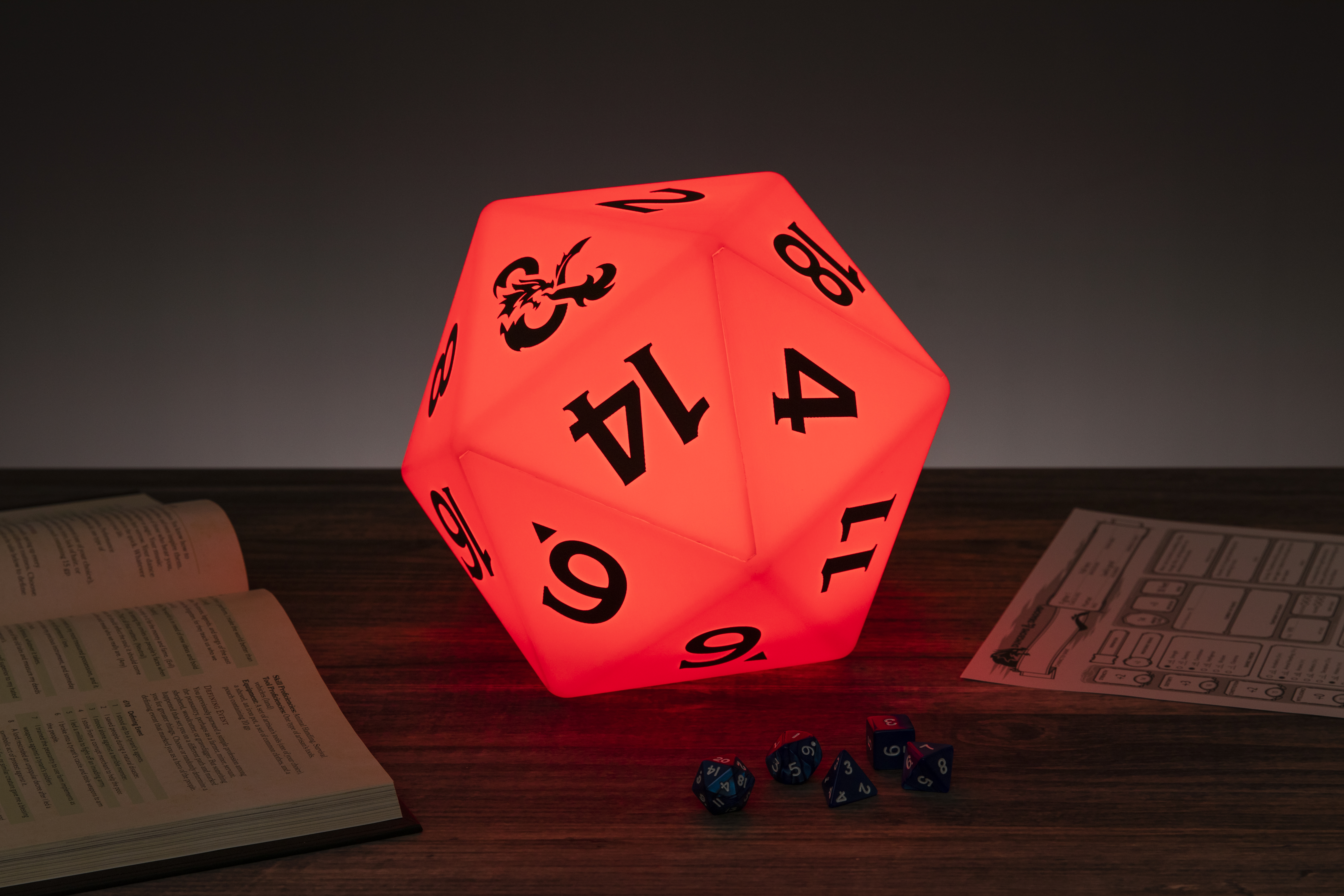 Paladone - Lumière d'ambiance D20 changeante de couleur - Alimentée par USB - Photo 8/10