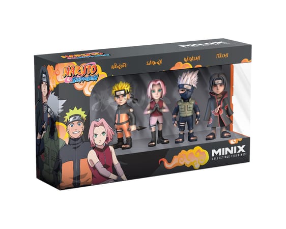 Minix - Anime - Naruto Shippuden - Pack of 4 - Naruto, Kakashi, Itachi, Sakura - Figure 7cm