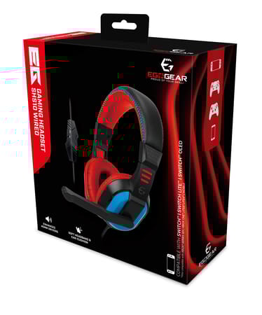 EgoGear - SHS10 Wired Gaming Headset Red & Blue for Switch, Switch  
