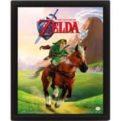 Nintendo - The Legend of Zelda - Link et Epona Cadre 3D Lenticulaire 29x24cm