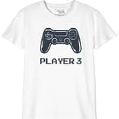 Gaming - Player 3 Child T-Shirt White - 6 Years