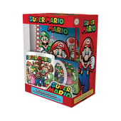 Nintento Super Mario - Geschenkset - Mok - Notitieboekje - Onderzetter en Sleutelhanger