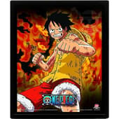 One Piece - "Brothers Burning Rage" Cadre 3D Lenticulaire 26x20c