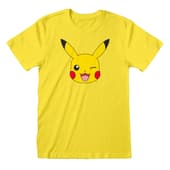 Nintendo - T-Shirt unisexe Jaune Pokémon Tête de Pikachu - XL