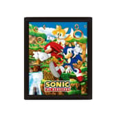 Sega - Sonic The Hedgehog - "Catching Rings" Cadre 3D Lenticulai