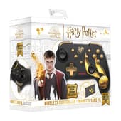Harry Potter - Manette Sans Fil pour Nintendo Switch - Modèle Vif d'Or - Noire - Câble 1M