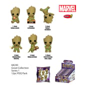 Marvel - Assortiment en blind box d'aimants de collection Groot en mousse (12 pcs)