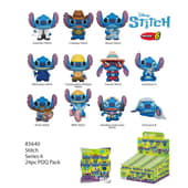 Disney - Assortiment en blind box de figurines de sac de collection Stitch en mousse (24 pcs)