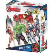 Marvel - Puzzle lenticulaire Avengers Rassemblement 200 pcs 46x31 cm