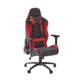 X-Rocker - Chaise de jeu eSport Siena avec réglage confortable et finition en tissu Noire/Rouge