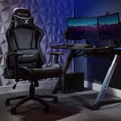 X-Rocker - Chaise de jeu Agility Sport eSport avec ajustement ergonomique Noire Carbone
