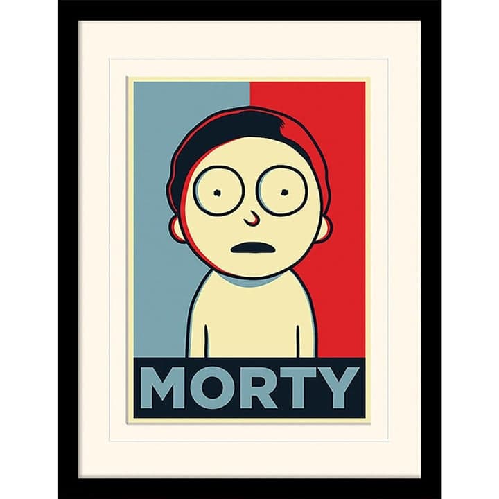 Rick et Morty - \"Morty Campaigne\" Impression Encadrée 30x40cm