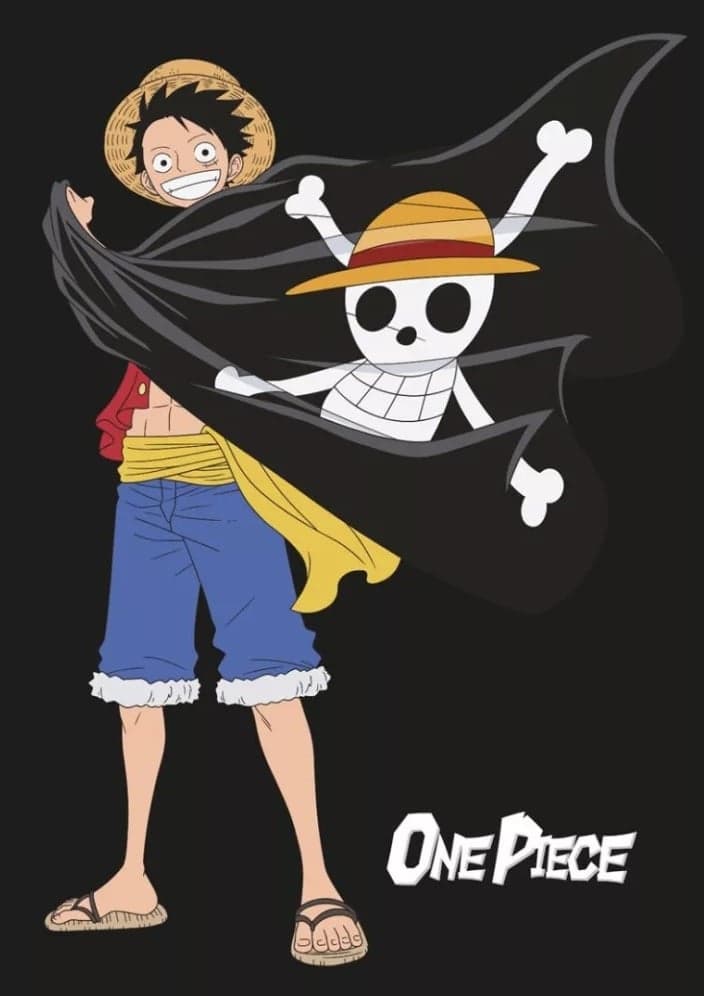 One Piece - Doodshoofd Vlag Polarfleece Deken (100x140cm)