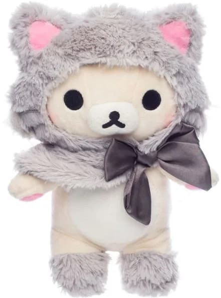 Korilakkuma - Peluche \"Costume Chat Gris\" Small 20cm