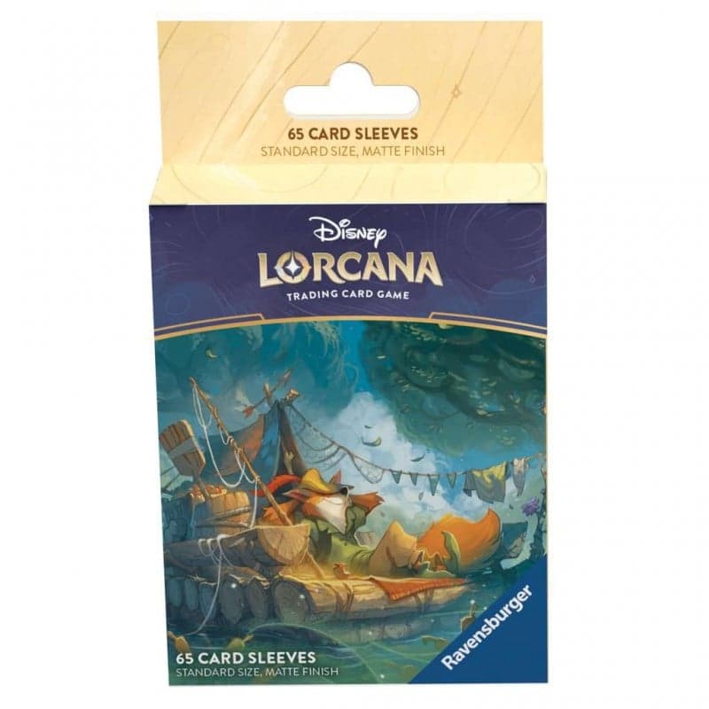 Disney Lorcana JCC : Les Terres d\'Encres - Pack de 65 Protèges-cartes Robin des Bois