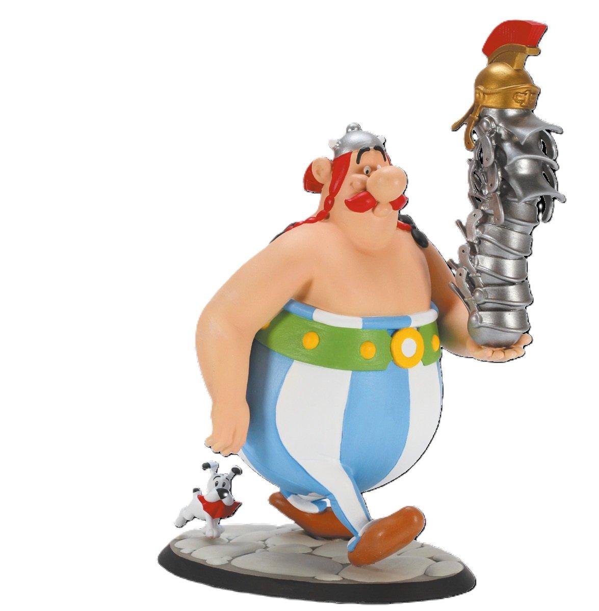 Astérix - Figurine d\'Obélix avec une pile de casques