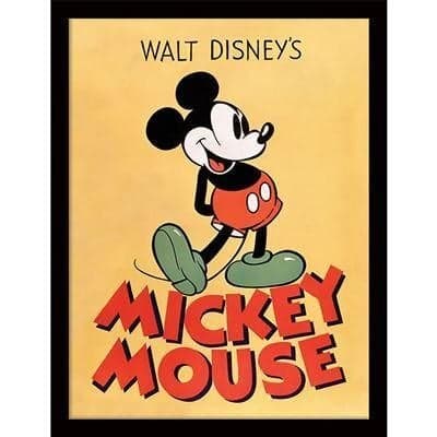 Disney - Mickey Mouse - \"Mickey\" Ingelijste Print 30x40cm