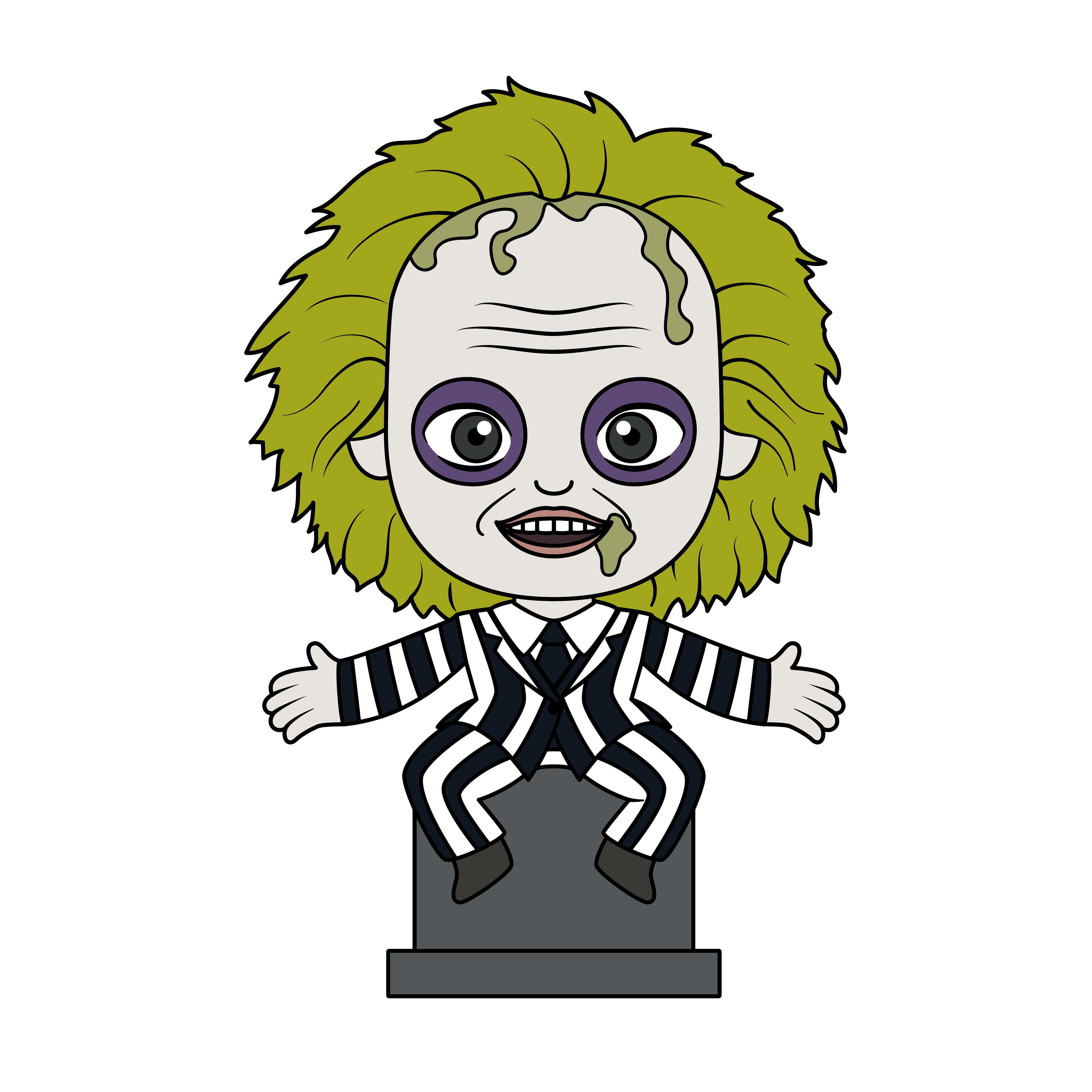 Beetlejuice - Aimant de collection en mousse Beetlejuice sur la pierre tombale