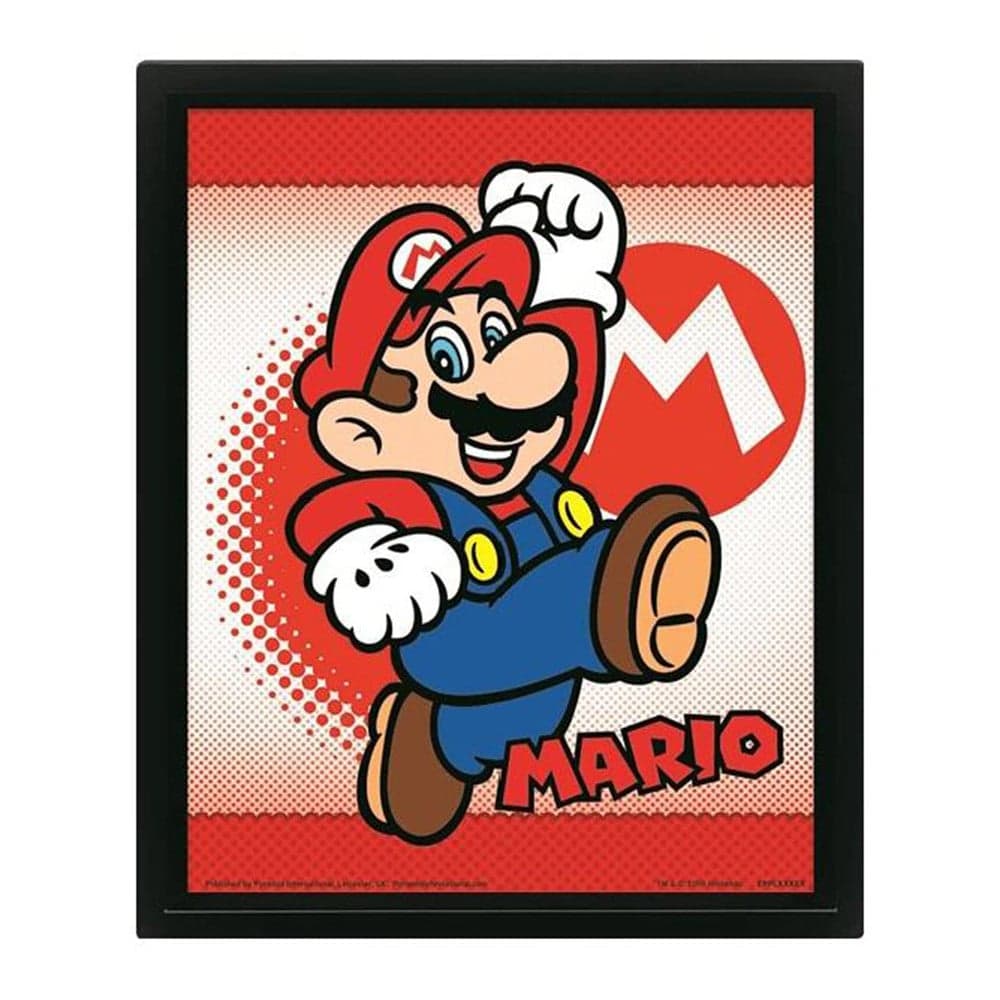 Nintendo - Super Mario - Mario 3D Lenticulair Fotolijst 26x20cm