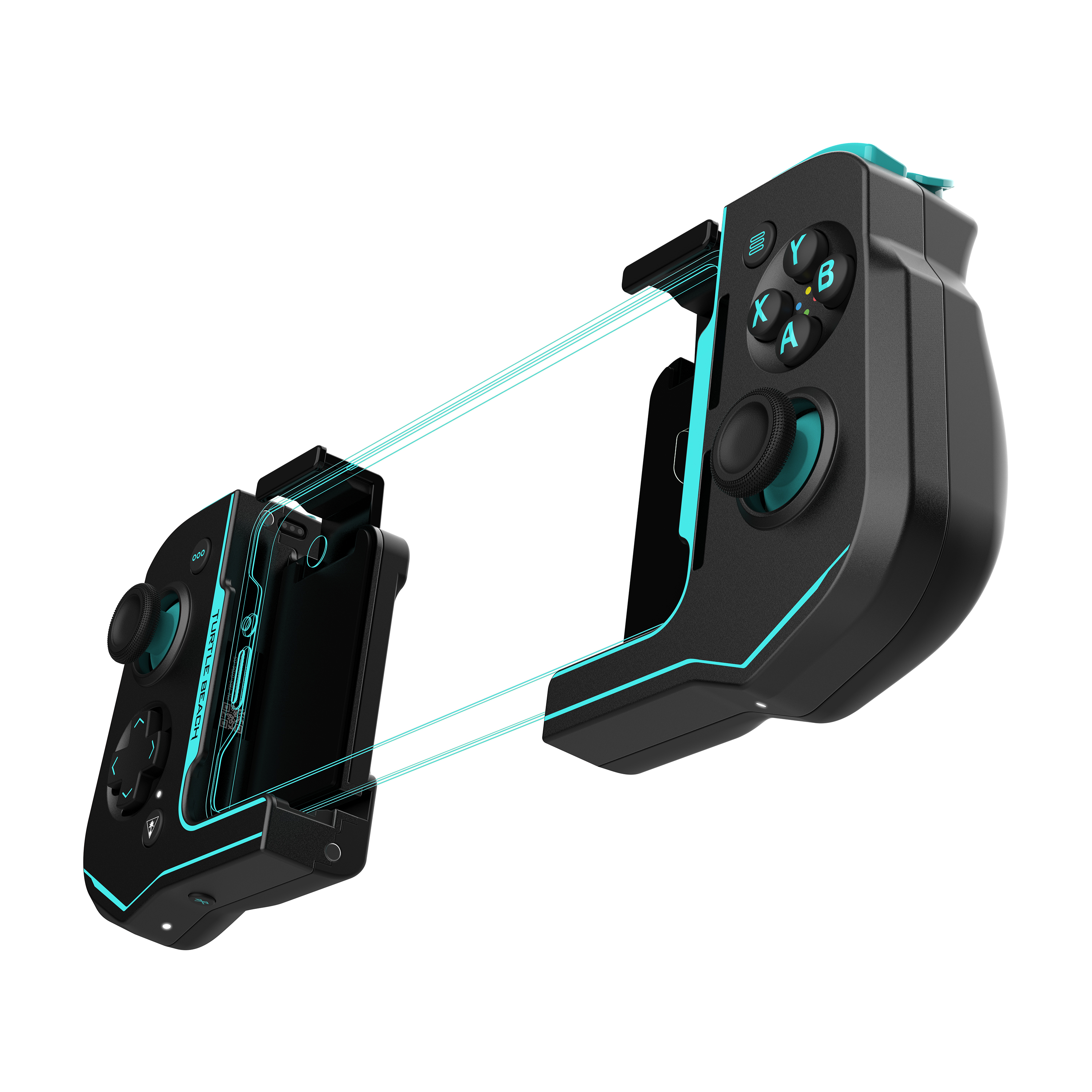 Turtle Beach - Manette de jeu mobile Atom Noire et Cyan pour appareils Android 8 - Photo 10/10